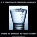 Glass of water. Text: Is a phosphate fertiliser company doing its business in your water?