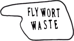 Fawlty Towers sign with FLYWORT WASTE written on it